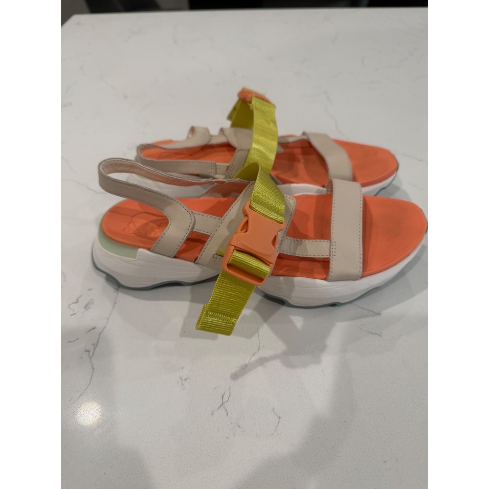 Sorel Kinetic Impact Slingback Sandals Chalk Eraser Pink NL4697-191 Womens 8.5